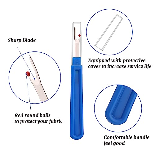 Seam Ripper, 6 PCS Seam Rippers for Sewing, Blue Stitch Remover Tool - color: Blue