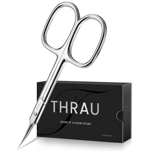 THRAU Cuticle Scissors Extra Fine for Manicure and Pedicure - size: Classic