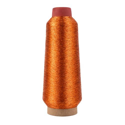 Mandala Crafts Metallic Burnt Orange Embroidery Floss for Sewing, 3281 YD - color: Burnt Orange, size: 3000M 3281 Yard
