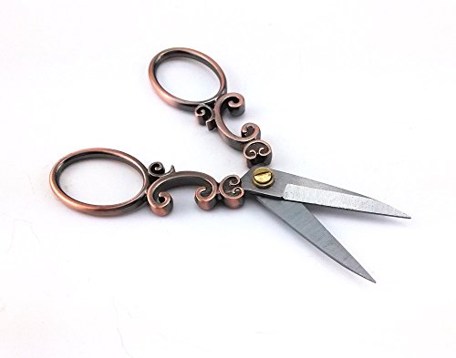 yueton Vintage European Style Needlework Embroidery Scissors (Copper)