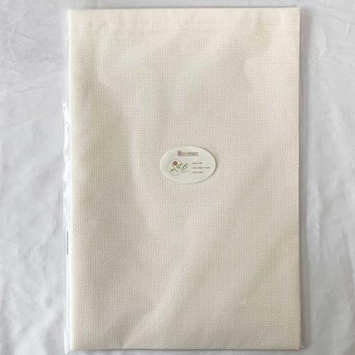 Aida Cloth 14 Count Cross Stitch Fabric,19×28inch (14CT, Off White) - color: Off White, size: 14CT