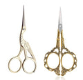 BIHRTC Gold Vintage Plum Blossom Scissors and Classic Crane Design Sewing