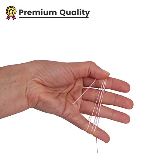 Waxed Thread, Strong Thread for Leather, Upholstery, Shoe, Bag, incl. Needle (Colour: Baby Pink) - color: Baby Pink