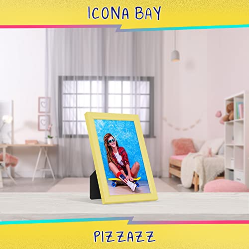 Icona Bay 4x6 Pastel Yellow Picture Frame - Solid Wood, Pizzazz Collection - color: Pastel Yellow, size: 4x6