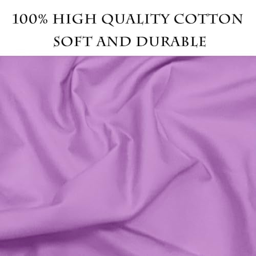 5 Yards Purple Cotton Fabric by The Yard in Solid Color - 59” Wide High-Density Natural Cotton Material Apparel Cloth for Quilting, Sewing, Crafts, Binding, Backing & Lining - color: Purple, size: 5Y