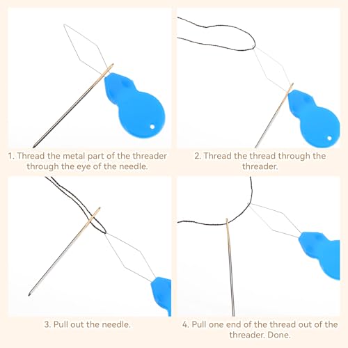 12PCS Colorful Needle Threader for Sewing, Automatic Needle Threader