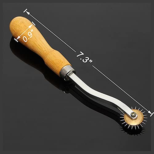 RJWKAZ Perfect 4mm Pattern Wheel Needle Point Tracing Wheel Sewing Wheel Leather Paper Cloth (Yellow) - color: yellow