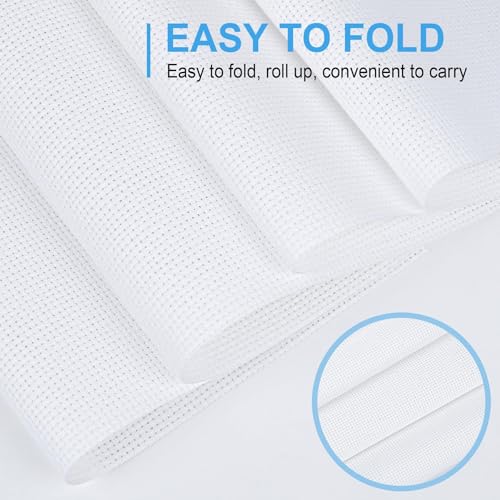 Cross Stitch Fabric 14 Count Aida Cloth 28 x 19 Inch Large Size Classic Reserve Cross Stitch Supplies Embroidery Fabric for Home DIY Craft Decoration Handmade, White - color: White, size: 14 CT 28 x 19In