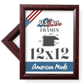 12x12 Inches Custom Cut Designer Cherry Real Poplar Wood .84 inch Moulding Picture Poster Frames - color: Cherry, size: 12x12