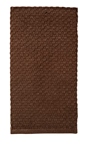 COTTON CRAFT Amazing Kitchen Towel - 12 Pack 100% Cotton Waffle Terry Towel - color: Chocolate, size: 12 Pack