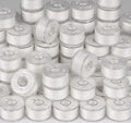 ilauke 90 pcs White Prewound Bobbin Thread, Sewing Thread Bobbins - color: White