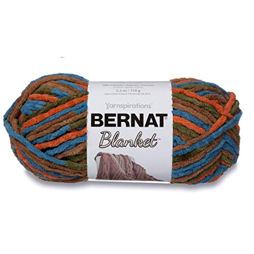 Bernat Blanket Super Bulky Yarn, 5.3oz, Guage 6 Super Bulky, Cozy Cabin - color: Cozy Cabin, size: Small Ball