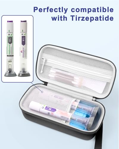Medication Cooler Travel Case with Ice Pack for Portable Zepbound Mounjaro