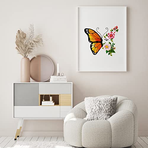 Louise Maelys Floral Butterfly Embroidery Kit for Beginners Nature Craft - color: Color 2