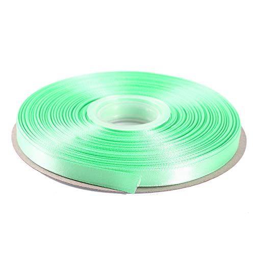 ITIsparkle 3/8" Inch Double Faced Satin Ribbon 50 Yards-Roll Set for Gift Wrapping Scrap Books Party Favor Hair Braids Baby Shower Decoration Floral Arrangement Craft Supplies, Aqua Ribbon - color: Aqua