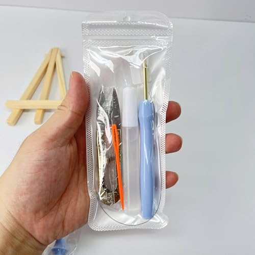CELCRAFTIQUE Punch Needle Kits for Adults Beginner, Tool with Punch Needle Fabric, Hoops, Yarns and Sewing Needles (Style 3) - color: Sail At Sunset