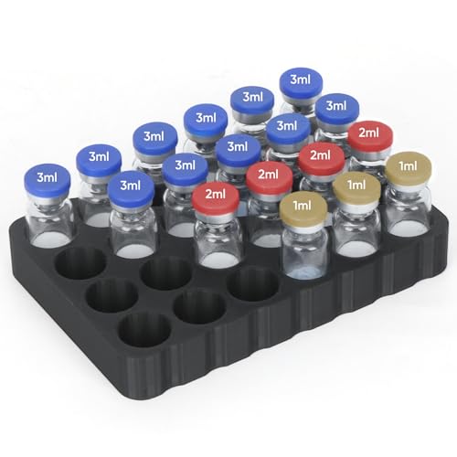3ml Insulin & Peptide Vial Holder for Fridge - 24Slots, Vials Storage - color: 3ml × 24-slots