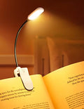 Monotremp Rechargeable Book Lights for Reading at Night, Clip-On 3 Colors - color: White