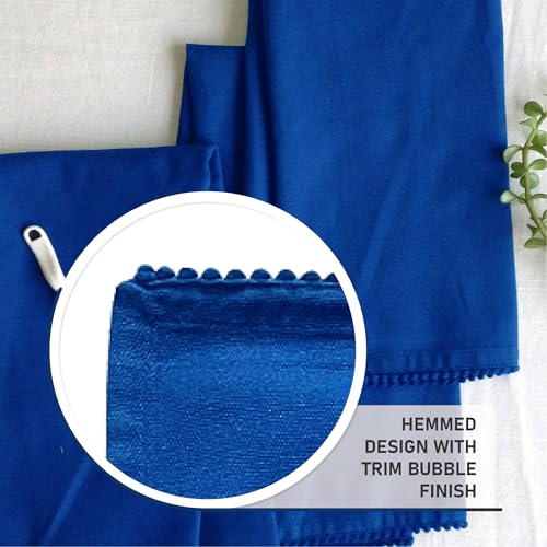 TARAN LIVING Kitchen Towels 100% Cotton Solid Kitchen Dish Cloths Hand Towel Reusuable Dish Towel for Cleaning & Drying Tea Towels Set with Hanging Loop - 18"x28" -Blue, Pack of 6 - color: Blue, size: Pack of 6