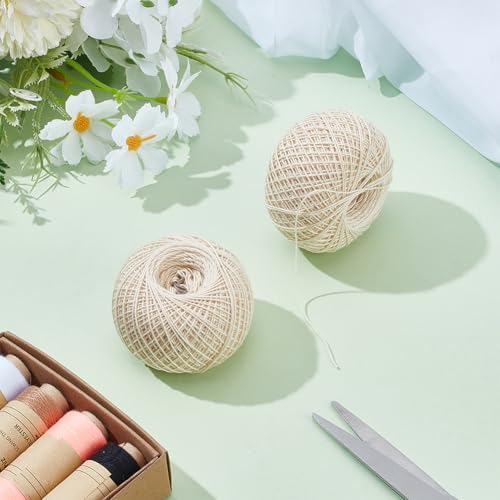 FREEBLOSS 300m Sashiko Thread 100% Cotton Embroidery Flosses White