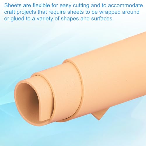 PATIKIL EVA Foam Sheet 10Pcs 12x8 Inch 2mm Thick Skin - color: Skin