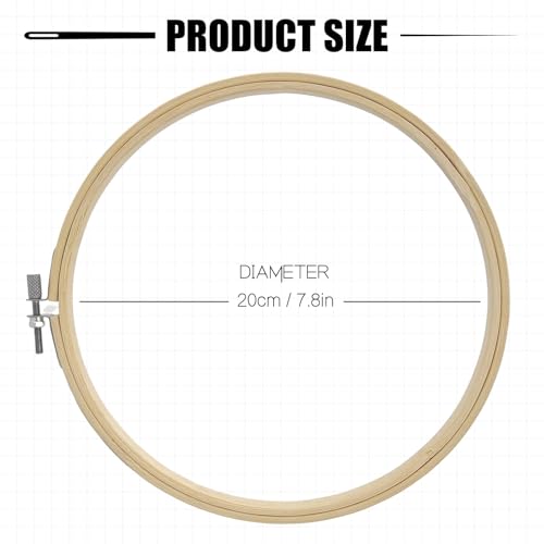 8 Inch 12Pcs Embroidery Hoops, Round Hoop Rings Bulk, for Cross Stitch & Crafts - style: 8IN/20CM