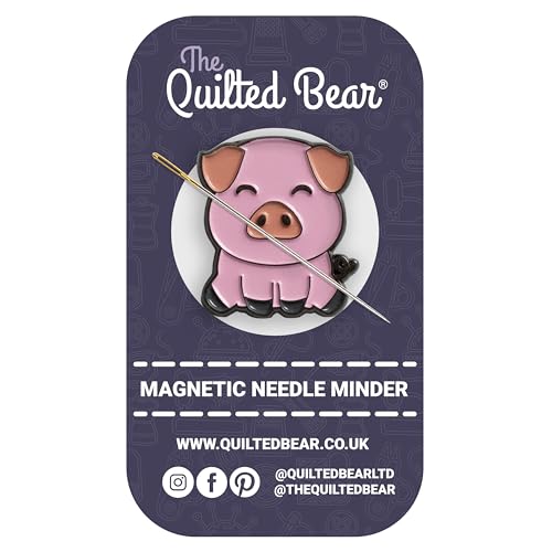 The Quilted Bear Magnetic Needle Minder, Small, Pig - color: Pig