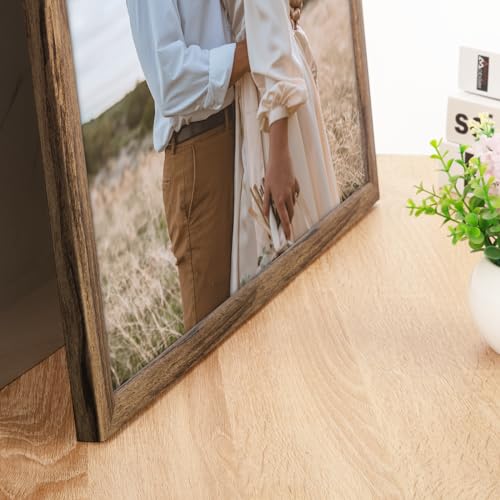 Rustic Walnut 9x13 Frame - Single Frame, 9 x 13 Poster Frame for Artwork, Puzzles, Photos and Movie Posters Picture Frames - size: 9" x 13"