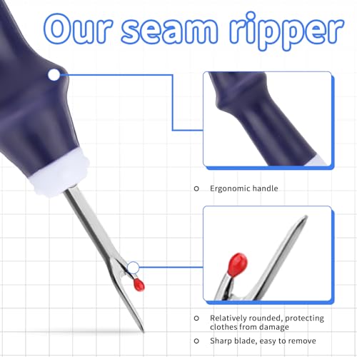 SOCNITC 65Pcs Stitch Remover Tool Kit Seam Ripper for Sewing and Embroidery - size: 65 PCS