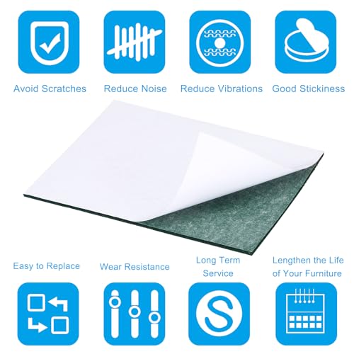 PATIKIL 12x8 Inch Lamp Base Felt, 6Pack 3mm Thickness Rectangle Felt Furniture Pad Soft Adhesive Non-Slip Anti-Scratch Backed Felt for Lamp Furniture DIY Craft, Dark Green - color: Dark Green, size: 12x8 Inch