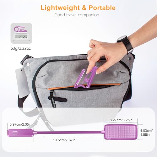 Gritin 9 LED Rechargeable Book Light for Reading in Bed - color: Dark Purple