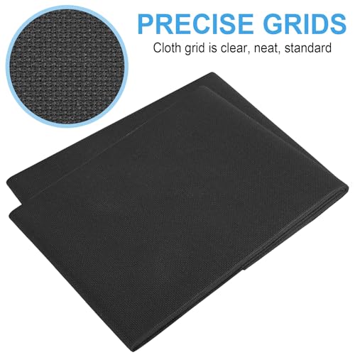 Cross Stitch Fabric 14 Count Aida Cloth 28 x 19 Inch Large Size Classic Reserve Cross Stitch Supplies Embroidery Fabric for Home DIY Craft Decoration Handmade, Black - color: Black, size: 14 CT 28 x 19In