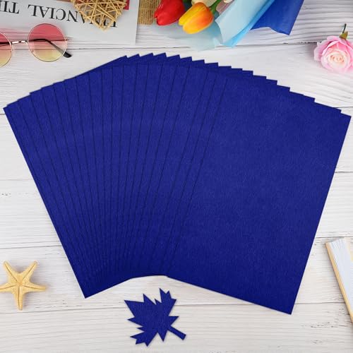 NACHLYNN 11Pcs Self Adhesive Felt Fabric Sheets 7"x11.5" /18x29cm Sticky Back Felt Fabric for Crafts Art Project DIY Sewing Patchwork Decoration (Navy Blue) - color: Navy Blue