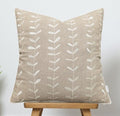 VAGMINE Embroidered Vine Leaf 18x18 Throw Pillow Cover, Natural - color: Natural-lollipop, size: 18" x 18" (Pack of 1)