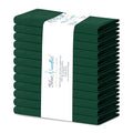 Blue Needles Solid Cloth Napkins 100% Cotton Set of 12-18 x 18 Inches - color: Forest Green, size: 18" x 18" (Set of 12)