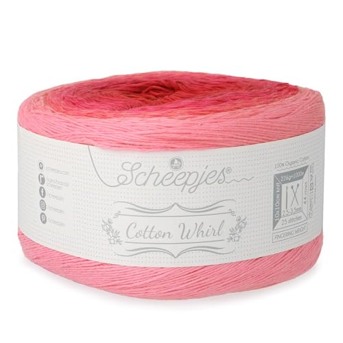 Scheepjes Cotton Whirl Yarn, 1000m, 224g - 735 Spellbound Gradient Pink - color: 735 Spellbound