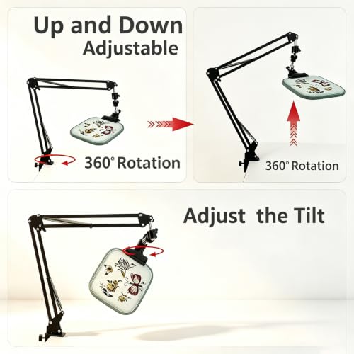 Embroidery Hoop Holder Adjust Embroidery Hoop Stand Metal Embroidery Stand Folding Embroidery Stand Cross Stitch Stand Hands, Suitable for Embroidery Hoops