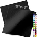 IONTACH 18" X 18" Soft Felt Sheets 1.6mm Thick (2 Packs, Black) - color: Black