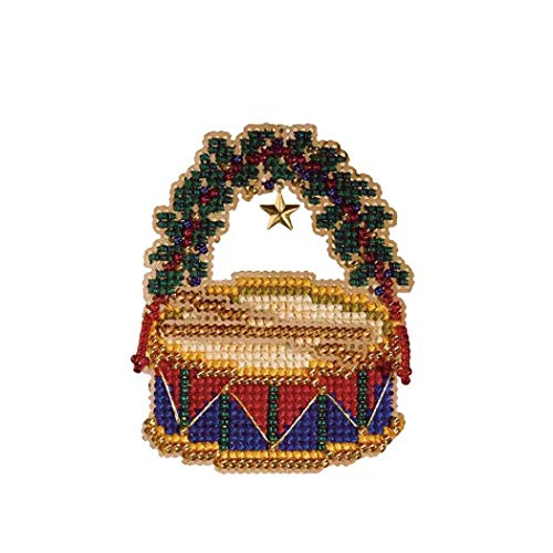 Drum Beaded Counted Cross Stitch Ornament Kit Mill Hill 2007 Holiday Harmony MH167305