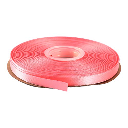 ITIsparkle 3/8" Inch Double Faced Satin Ribbon 50 Yards-Roll Set for Gift Wrapping Scrap Books Party Favor Hair Braids Baby Shower Decoration Floral Arrangement Craft Supplies, Pink Ribbon - color: Pink