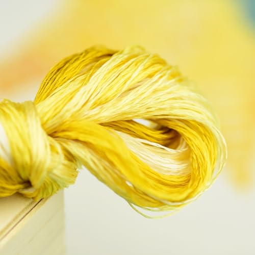 Natural 100% Silk Thread, Handmade Embroidery Thread Silk Floss 7 Colors 110m Each (17) - color: 17