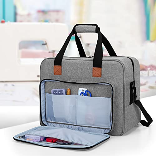 LUXJA Portable Tote Sewing Machine Bag, Gray - color: Gray