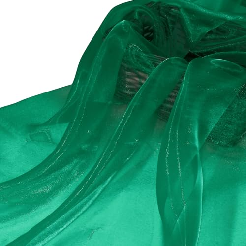 Manyshofu Green Organza Fabric by The Yard, 60 Wide (1 Yard) - color: Green, size: 1 Yard