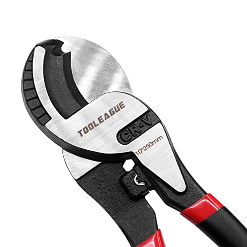 TOOLEAGUE 10 Inches Cable Cutter,Heavy Duty Cable Cutting Plier, Black - size: 10", Black