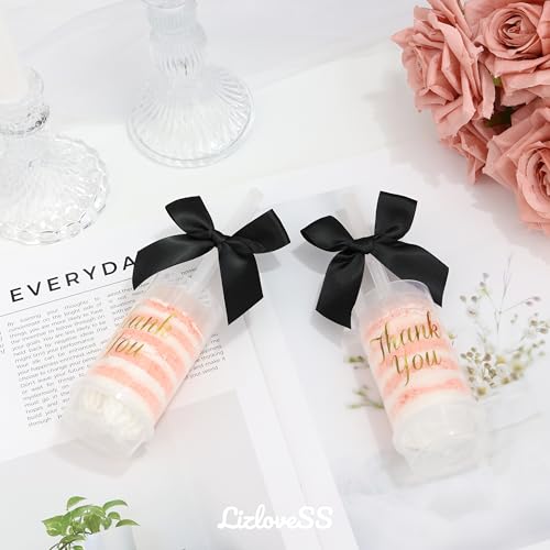 Self Adhesive Black Satin Ribbon Bows for Crafts 3", 50 Pack - color: Black