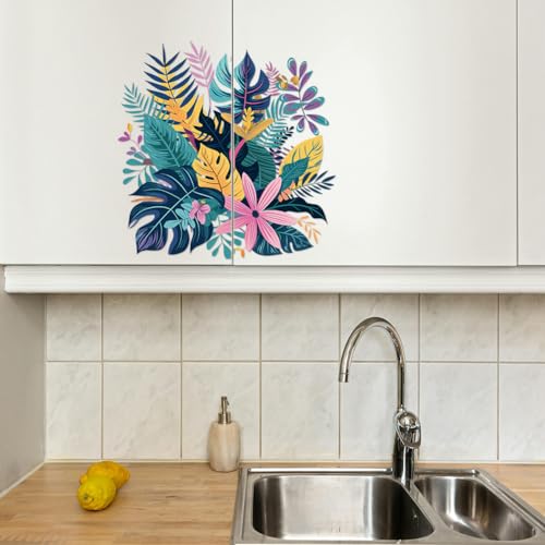 Peacoblue Bohemian Leaves Rub On Transfers for Furniture Craft 6"x12" - style: Bohemian Leaves