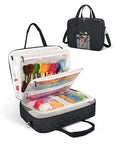 Sewing Supplies Organizer Bag with Removable Binder, Black - color: Black
