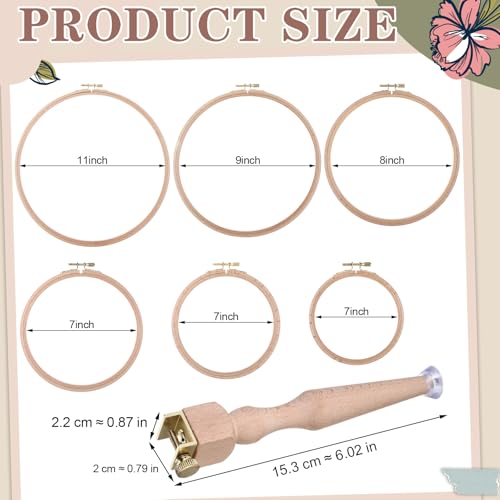 Novabright 3 Wooden Embroidery Hoop Holder Legs, 5"-10" Frame Holder Stand