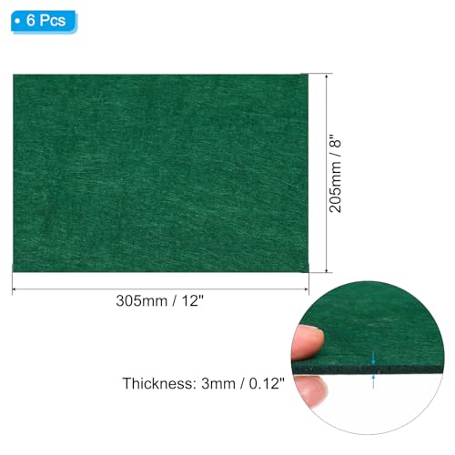 PATIKIL 12x8 Inch Lamp Base Felt, 6Pack 3mm Thickness Rectangle Felt Furniture Pad Soft Adhesive Non-Slip Anti-Scratch Backed Felt for Lamp Furniture DIY Craft, Dark Green - color: Dark Green, size: 12x8 Inch