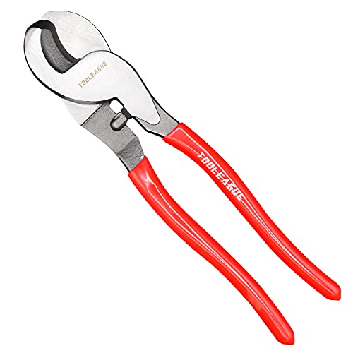 TOOLEAGUE 10 inches Cable Cutter,Heavy Duty Cable Cutting Plier, Red - size: 10", Red
